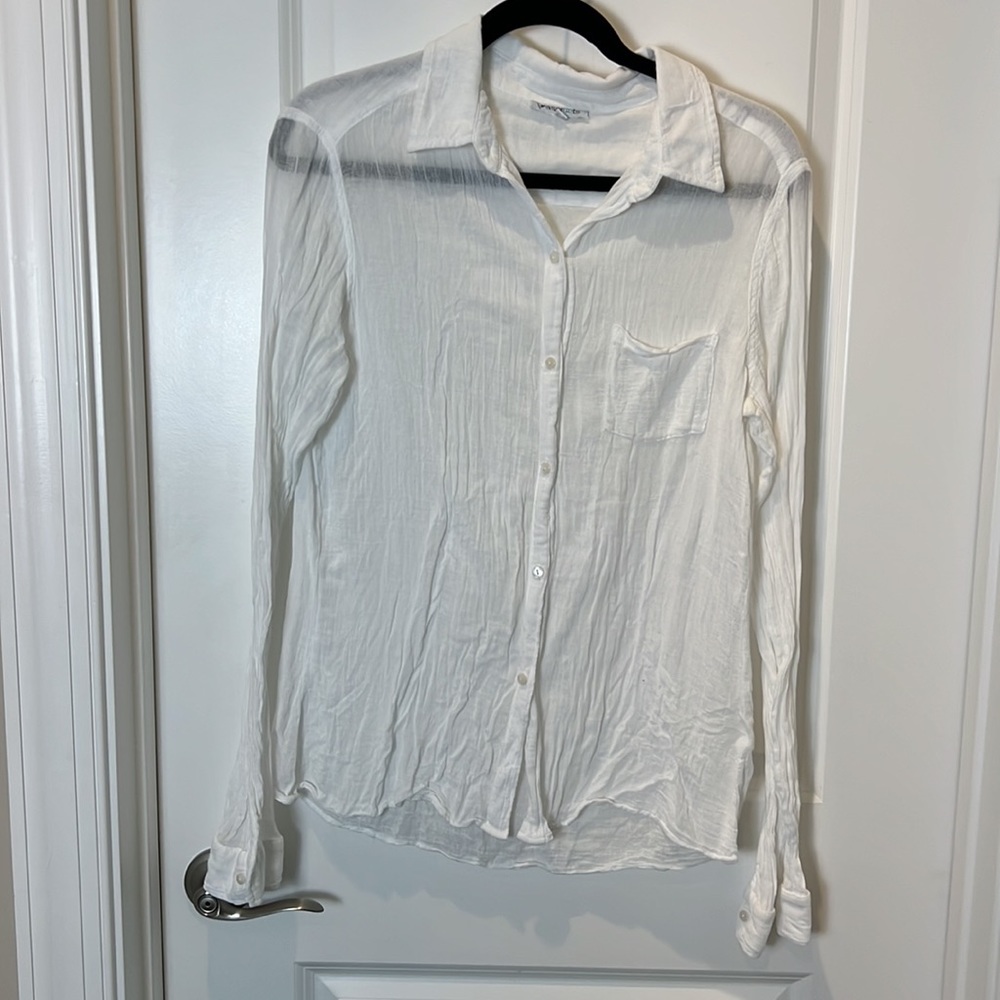 Grass Roots White Crinkle blouse